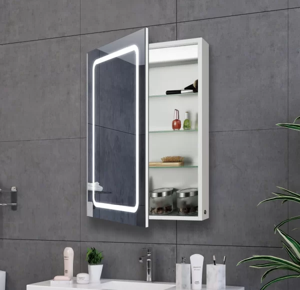 bathroom cabinets with lights / led medicine cabinet with Magnifying Mirror