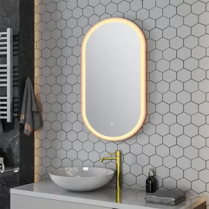 Arch led bathroom mirror