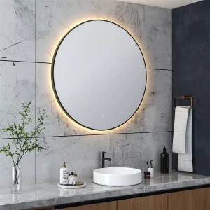 Round mirror with backlight