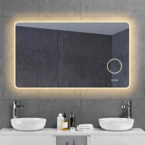 Bathroom mirror with light