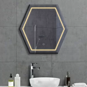 Hexagon Bathroom Mirror