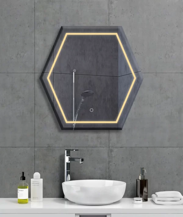 Hexagon Bathroom Mirror