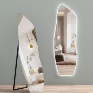 Full Body Mirror Large Wall Standing Full Length LED Mirror For Dressing Bedroom Living Room