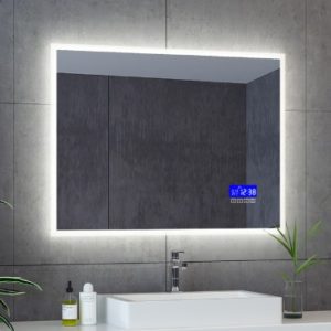 Smart wall full led bathroom mirror with blue tooth and light smart mirror