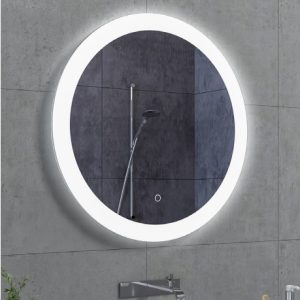 Smart Bathroom Mirror Touch Led Luminous Mirror With Lamp Wall Hanging Round Mirror