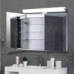 American Style Wall Mounted Led Lighted Cabinet Bathroom Mirror Medicine Cabinet with Magnifier