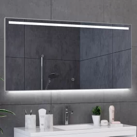 Wall mirror with light